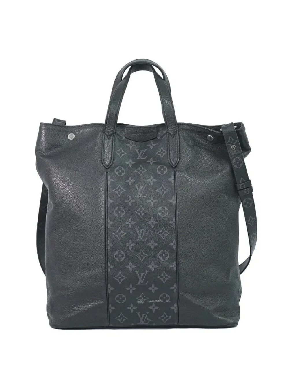 Louis Vuitton LV City Tote Taigarama Monogram Eclipse 2-Way Black Gray